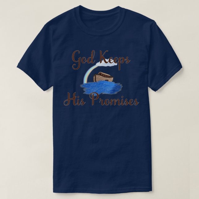 T-shirt Noahs Ark Dieu garde ses promesses chrétiennes (Design devant)