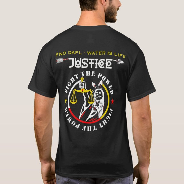 T-SHIRT #NODAPL - L'EAU EST DES CHEMISES DE LA VIE (Dos)