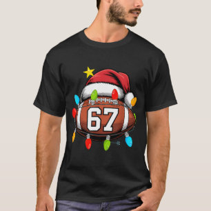 T-shirt Noël 67 Mème Football Chapeau de Père Noël Drôle X