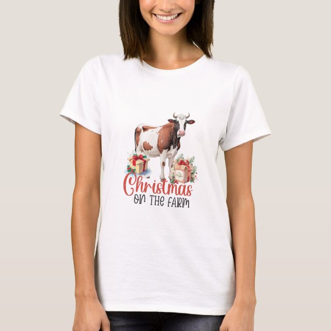 T-shirt Noël À La Ferme (Devant)