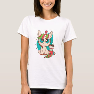 T-shirt Noël à la licorne