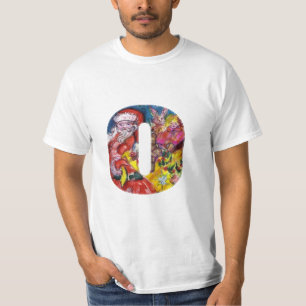 T-SHIRT NOËL À LETTRE / PÈRE NOËL AVEC CADEAUX MONOGRAMME