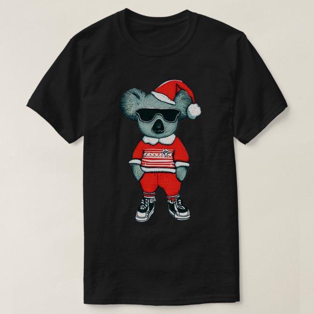 T-shirt Noël à l'ours Koala (Design devant)
