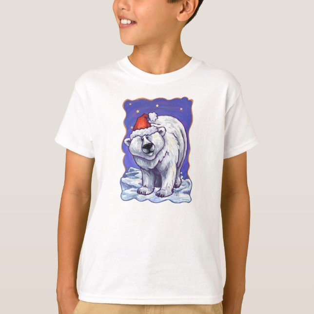 T-shirt Noël à l'ours polaire (Devant)