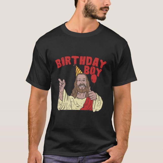 T-shirt Noël Anniversaire Garçon Amusant Jésus Religion Ch (Devant)