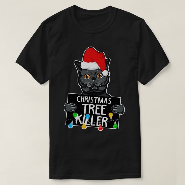 T-shirt Noël aux chats (Design devant)
