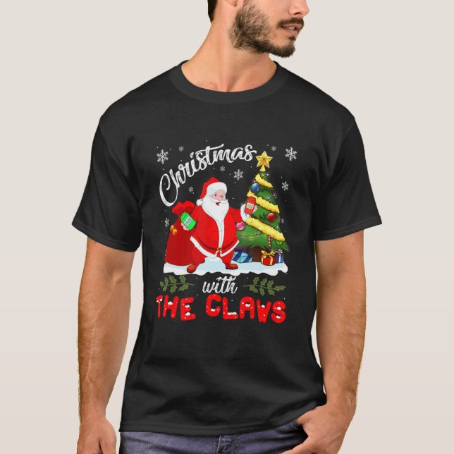 T-shirt Noël Avec Les Légumes Père Noël Boire Des Légumine (Devant)