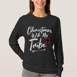 T-shirt Noël Avec Ma Tribe Buffalo Plaid Family Match