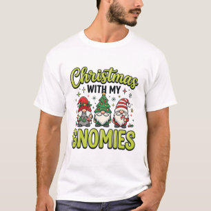 T-shirt Noël avec mes gnomes conception de gnome