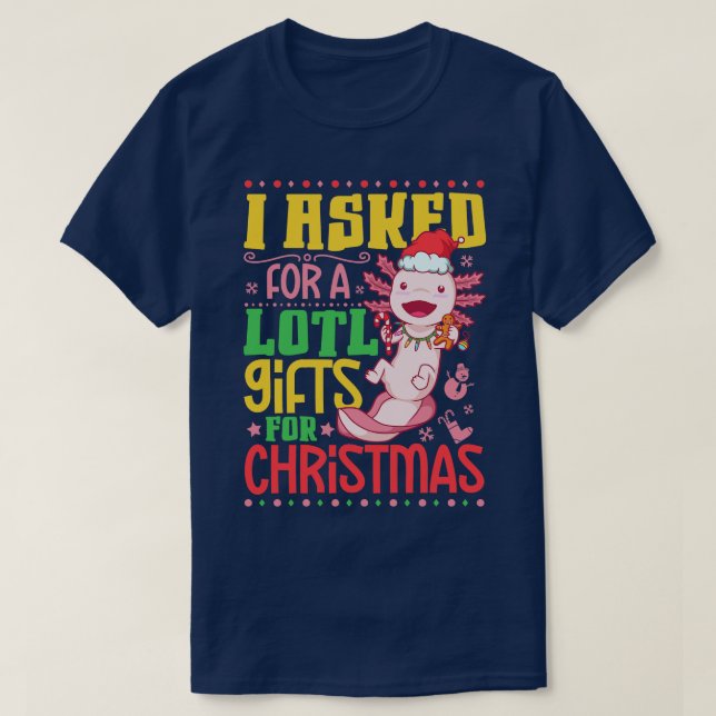T-shirt Noël Axolotl (Design devant)