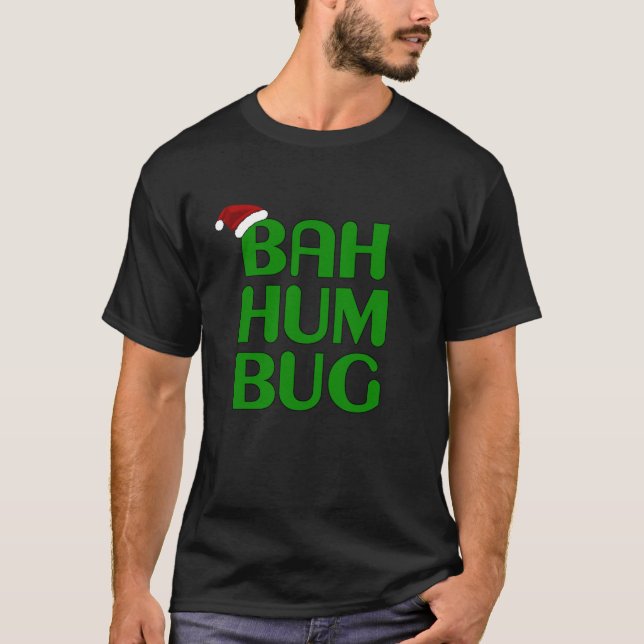 T-shirt Noël Bah Humbug Chemise Art Noël Humbug Père Noël  (Devant)
