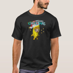 T-shirt Noël Banana Chat Happy Bananacat Mème Kit de Noël
