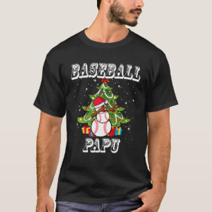T-shirt Noël Baseball Papu Snowman Père Noël Dabbing Cadea