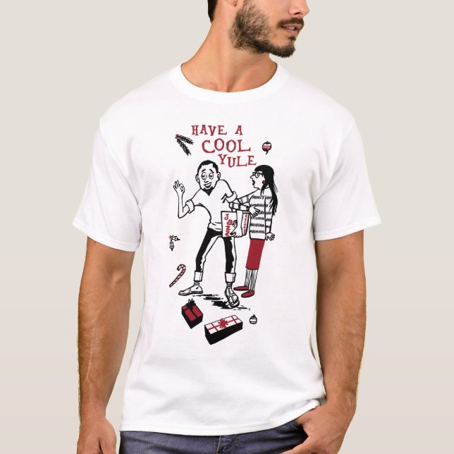T-shirt Noël beatnik - ayez un Noël frais (Devant)