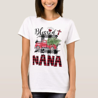 T-shirt Noël béni Nana Red plaid