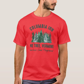 T-shirt Noël blanc Film Cinéma Columbia Inn Pineree Ve