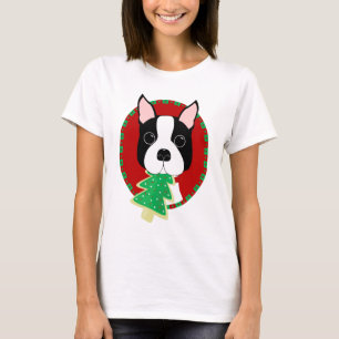 T-shirt Noël Boston Terrier