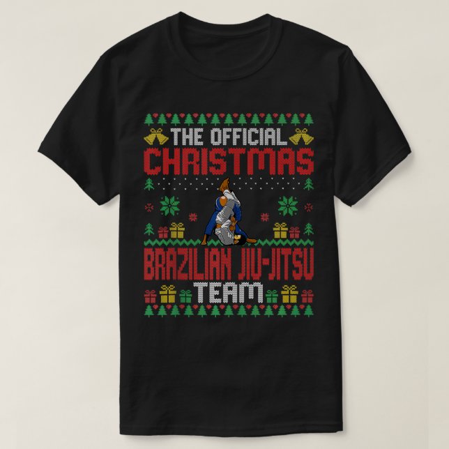 T-shirt Noël Brésil Jiu Jitsu Équipe Martial Arts Lo (Design devant)