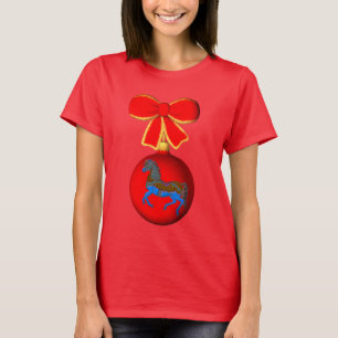 T-shirt Noël Carousel Cheval Mignonne Vacances