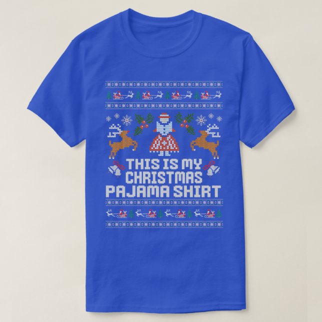 T-shirt Noël C'est mon pyjama de Noël (Design devant)
