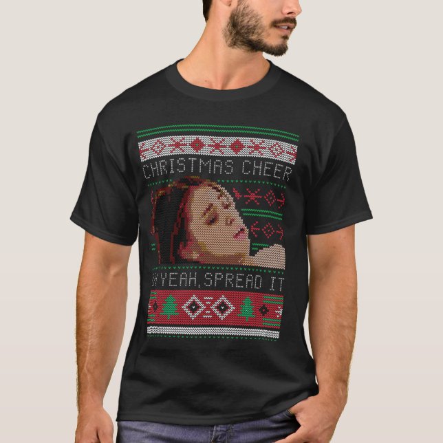 T-shirt Noël Cheer Oh Ouais, Étaler La Sueur De Noël (Devant)