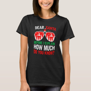 T-shirt Noël Cher Père Noël Avant D'Expliquer Combien Fair