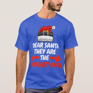 T-shirt Noël Chers Père Noël Naughty Ones