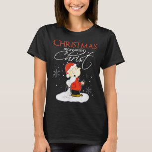 T-shirt Noël Commence Avec Christ Noël Cadeau