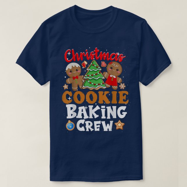 T-shirt Noël Cookie Baking Crew Noël (Design devant)