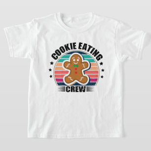 T-shirt Noël Correspondant Famille Cookie Manger Équipage