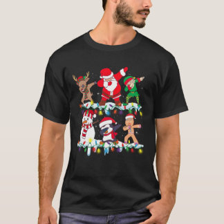 T-shirt Noël Dabbing Père Noël Elf Et Amis Garçons Enfants