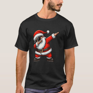 T-shirt Noël Dabbing Père Noël Xmas Lumières Filles Garçon