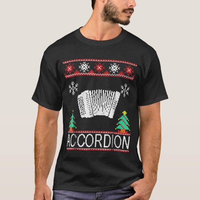 T-shirt Noël d'accordion (Devant)