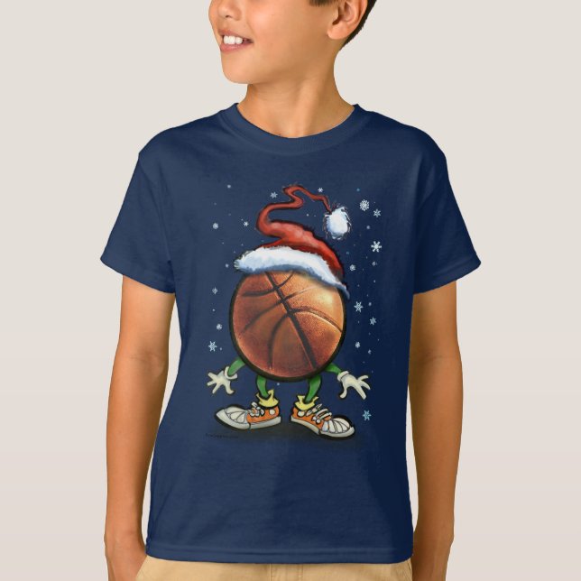 T-shirt Noël de basket-ball (Devant)