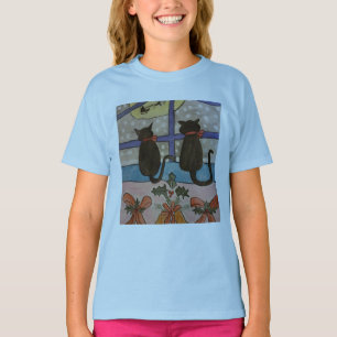 T-shirt Noël de chat noir