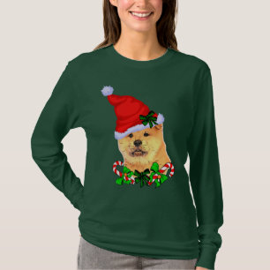 T-shirt Noël de chow-chow de bouffe joyeux