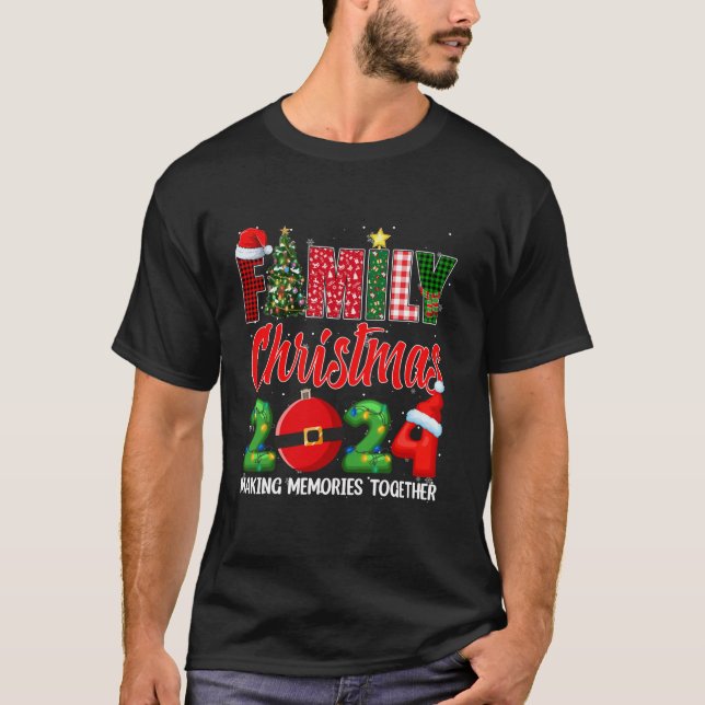 T-shirt Noël de famille 2024 Rassembler les souvenirs Xma (Devant)