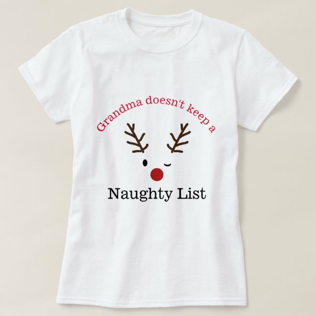 T-shirt Noël de grand-mère (Design devant)