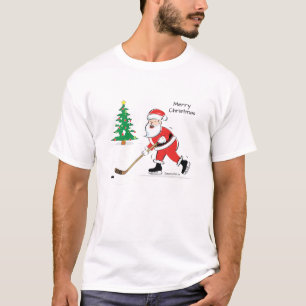T-shirt Noël de Hockey Père Noël