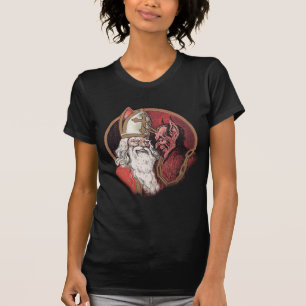 T-shirt Noël de Krampus et de Père Noël