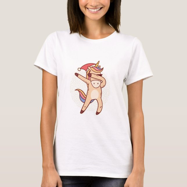 T-shirt noël de la licorne (Devant)