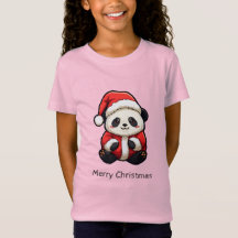 T-shirt Noël de la mignonne Panda Santa Claus