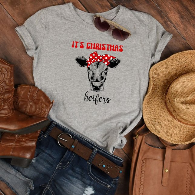 T-shirt Noël de la vache drôle (Créateur téléchargé)