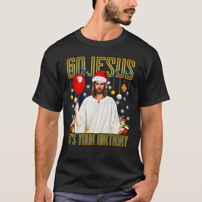 T-shirt Noël de l'anniversaire de Jésus (Devant)