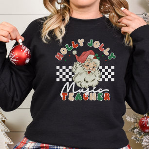 T-shirt Noël de l'enseignant de musique Holly Jolly