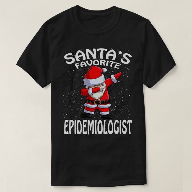 T-shirt Noël de l'épidémiologiste favori de Santas (Design devant)