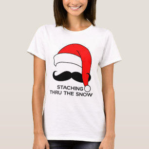T-shirt Noël de moustache - Staching par la neige