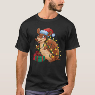 T-shirt Noël de Noël de l'éclairage du chapeau de Noël Arm
