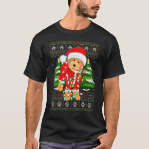 T-shirt Noël de Noël Éclairage de Père Noël laide Goldendo