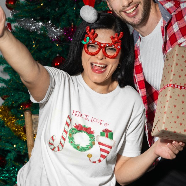 T-shirt Noël de paix, d'amour et de joie (Créateur téléchargé)